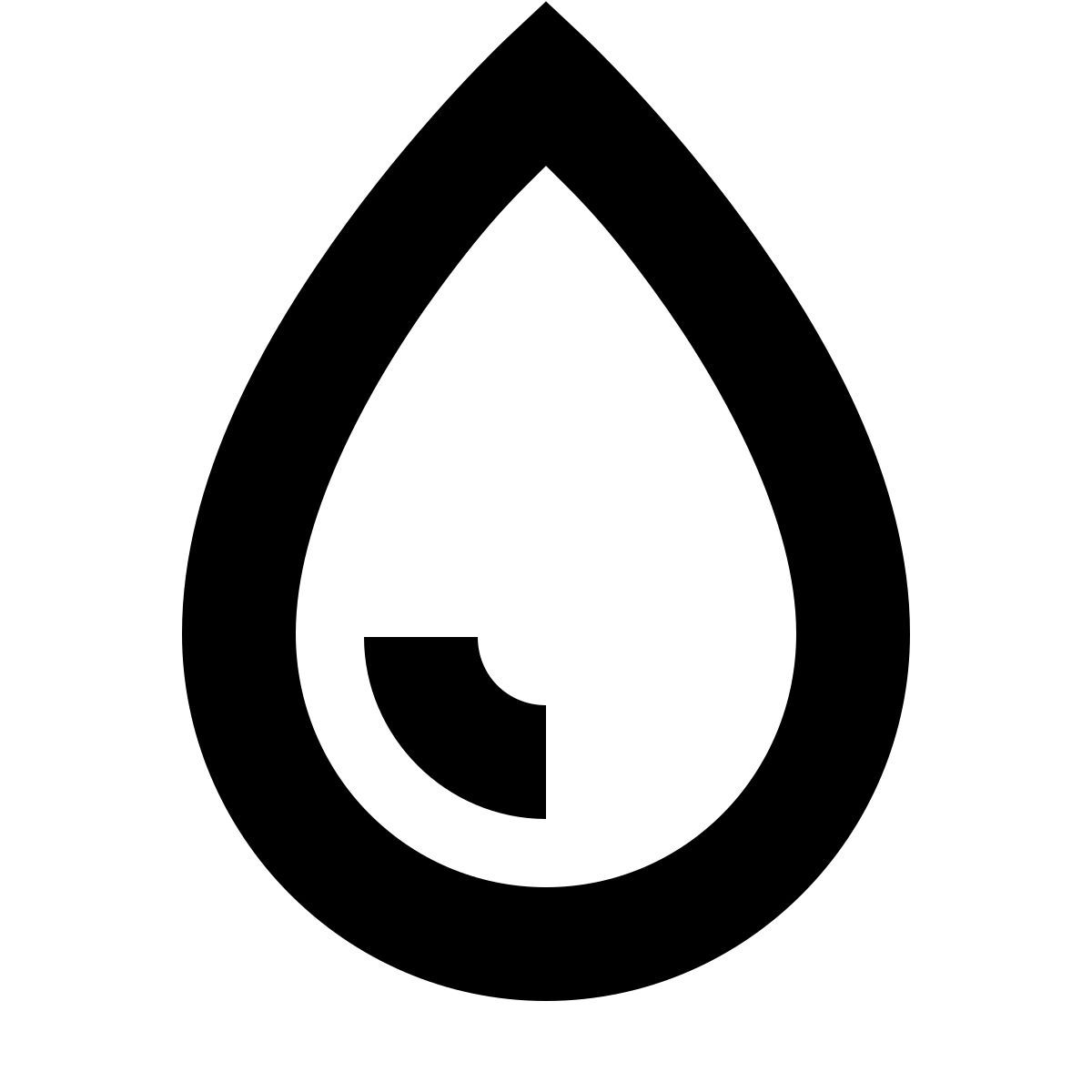 forma bold sharp style goccia di sangue icon