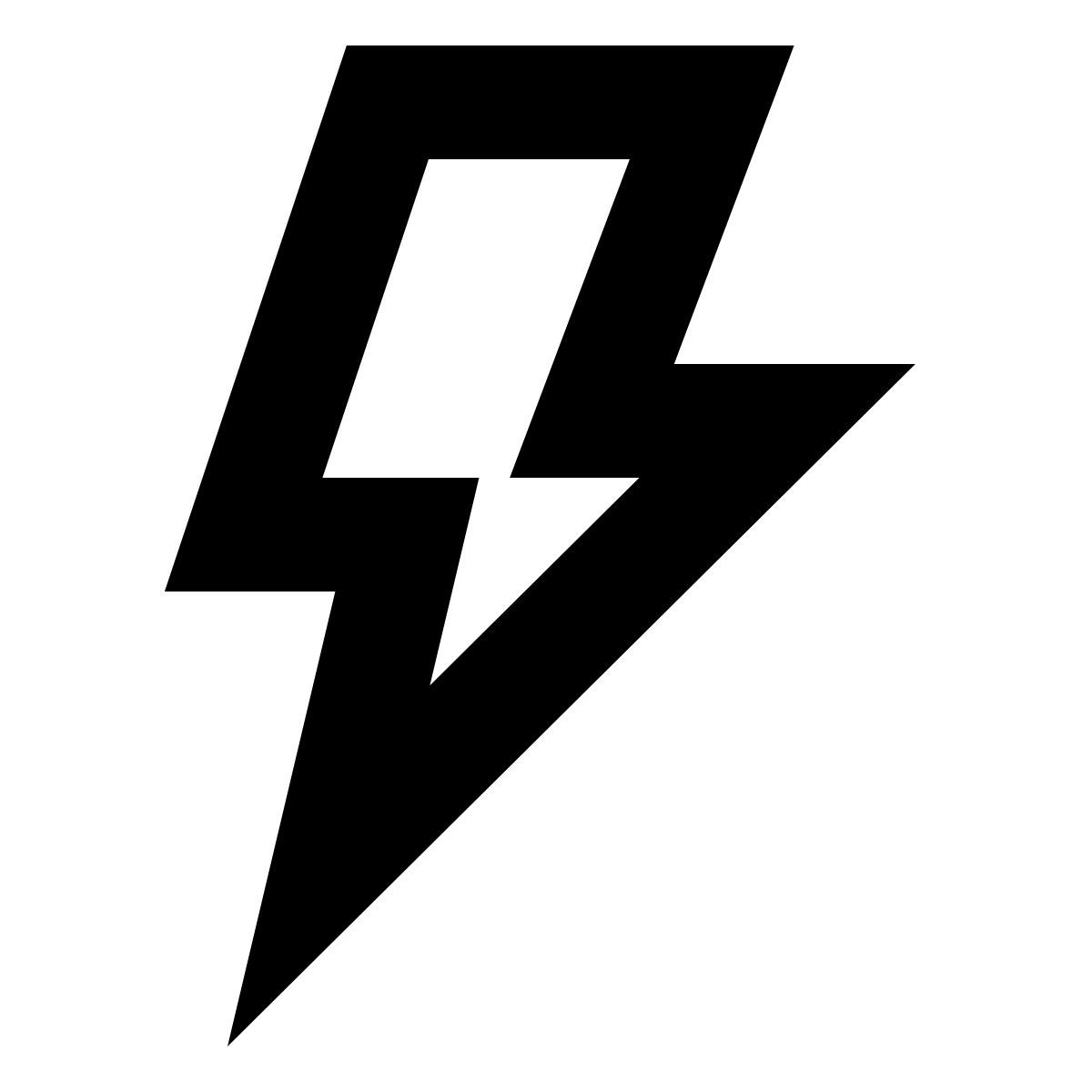 forma bold sharp style elettricità icon