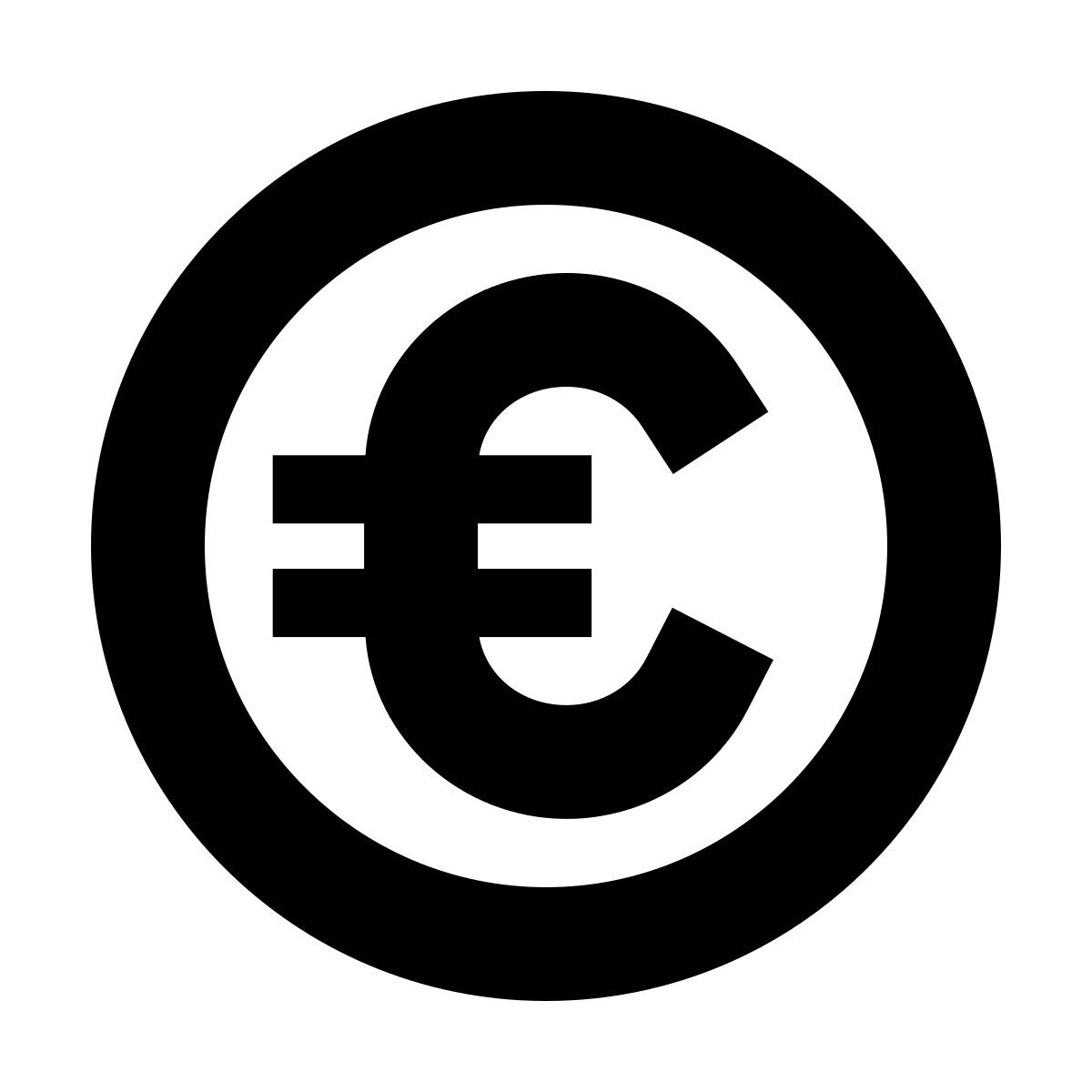 forma bold sharp style euro icon