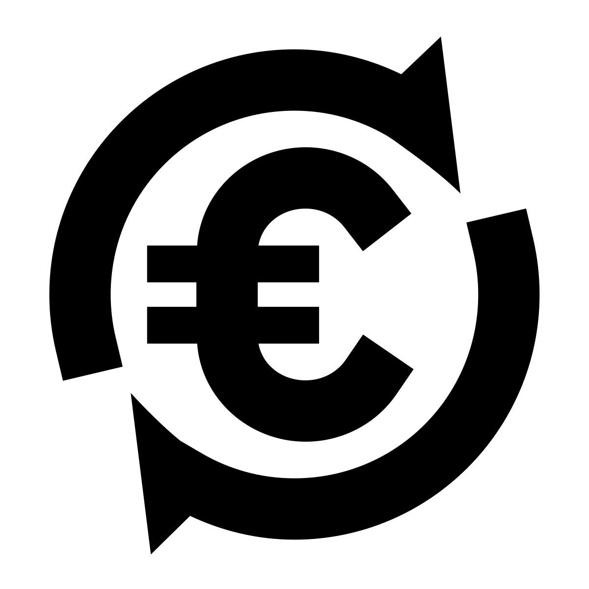 forma bold sharp style exchange euro icon
