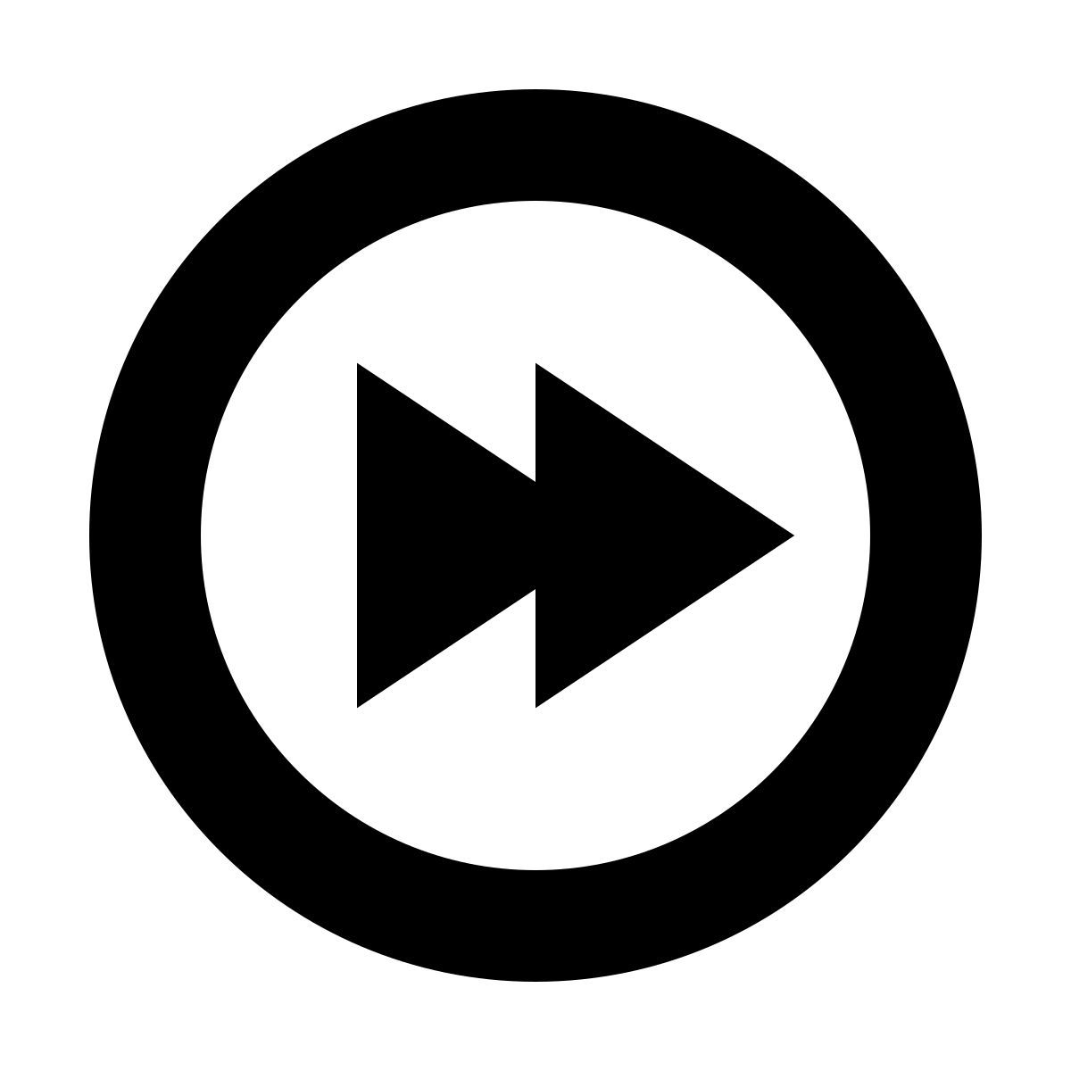 forma bold sharp style avance rápido redondo icon