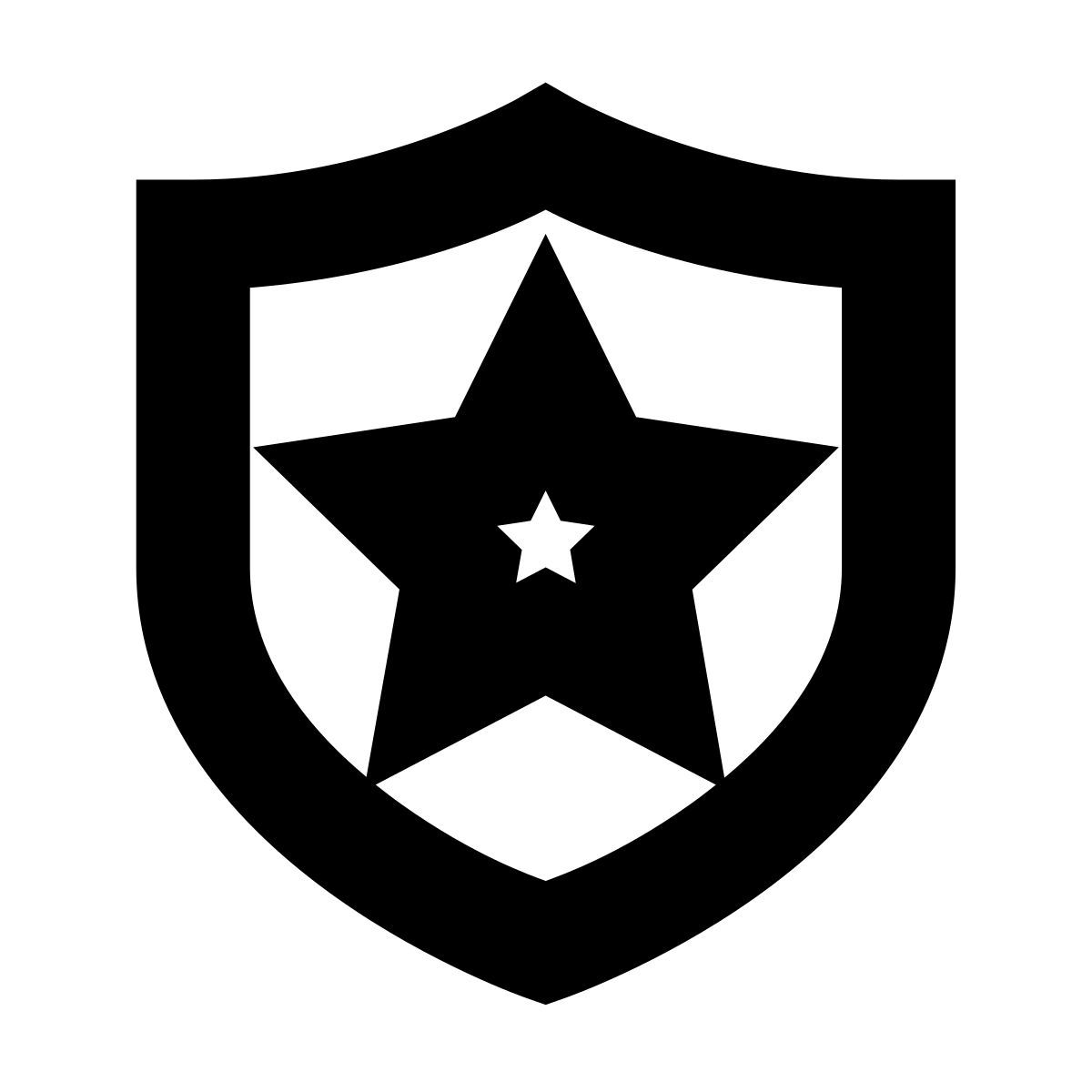 forma bold sharp style favorites shield icon