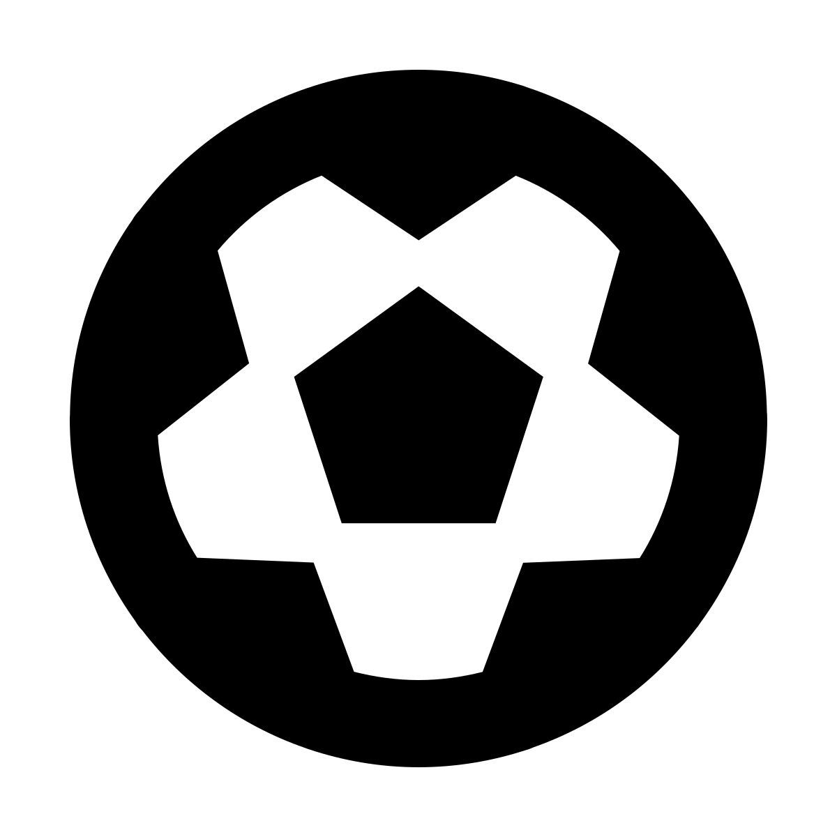 forma bold sharp style soccer ball icon
