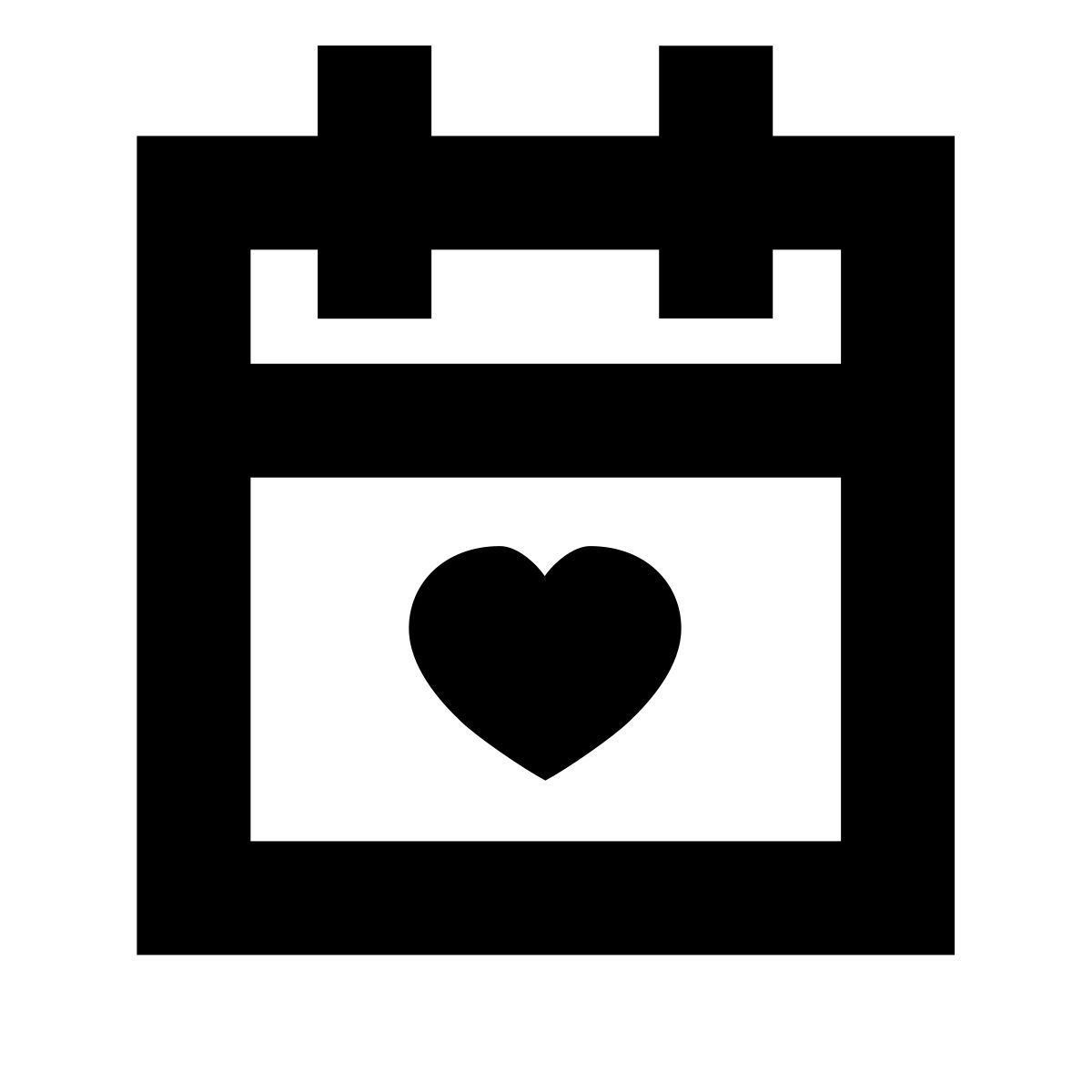 forma bold sharp style health calendar icon