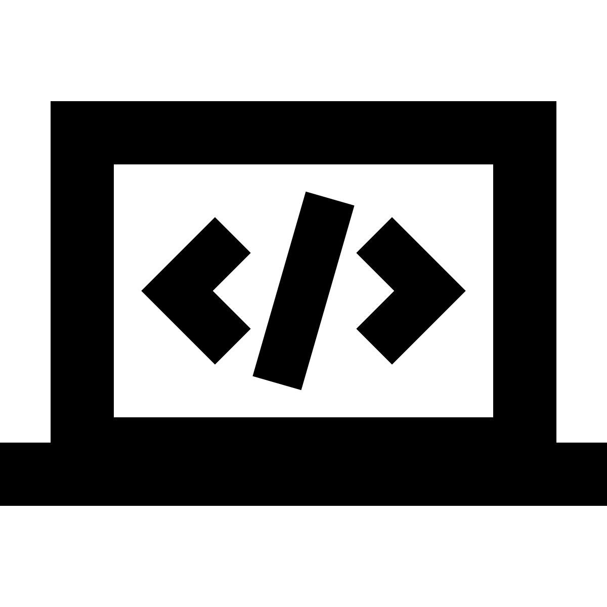 forma bold sharp style 노트북 코딩 icon