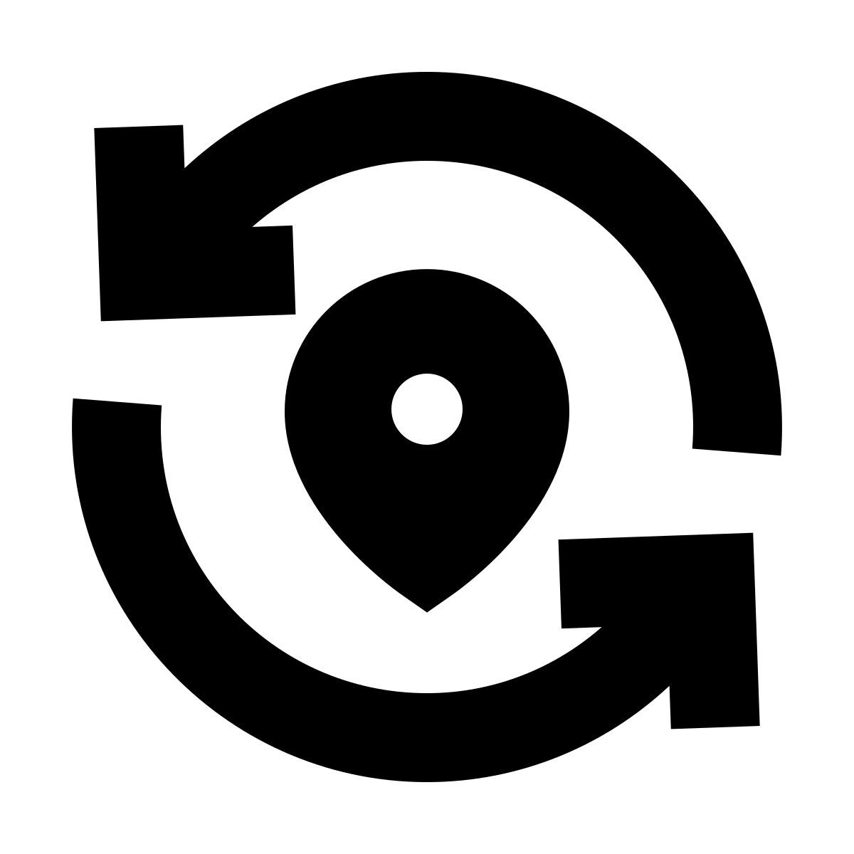 forma bold sharp style actualización de ubicación icon