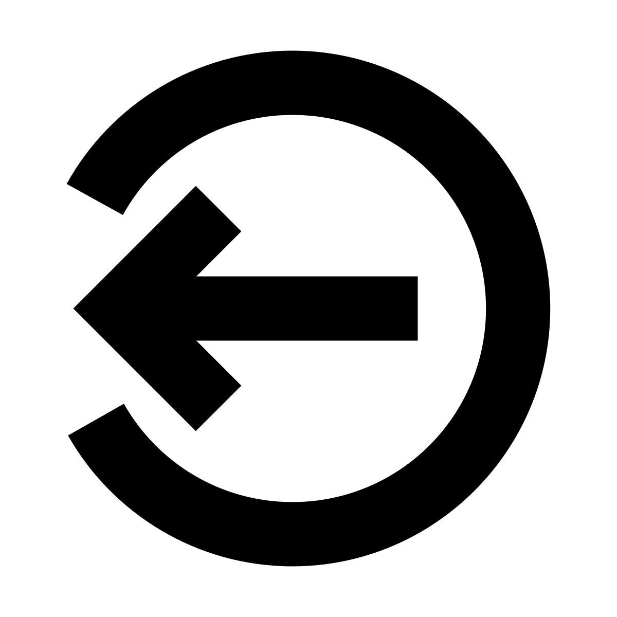 forma bold sharp style logout arredondado à esquerda icon