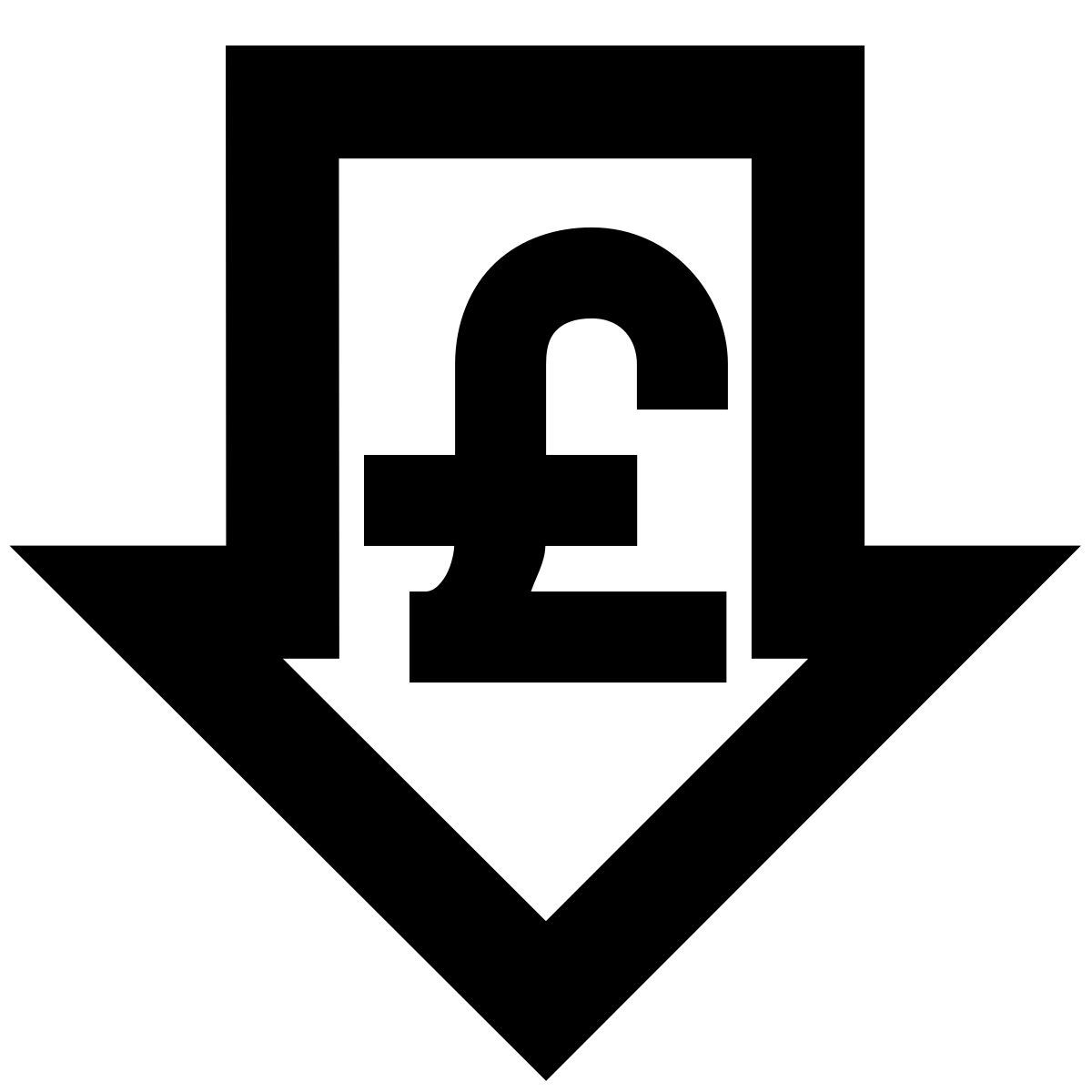 forma bold sharp style niedriger preis: pound icon