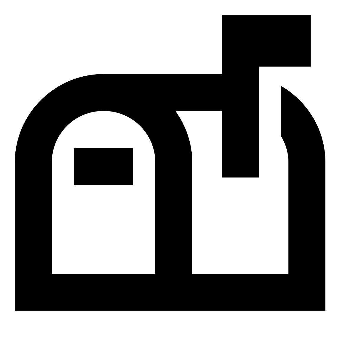 forma bold sharp style postfach fahne oben icon