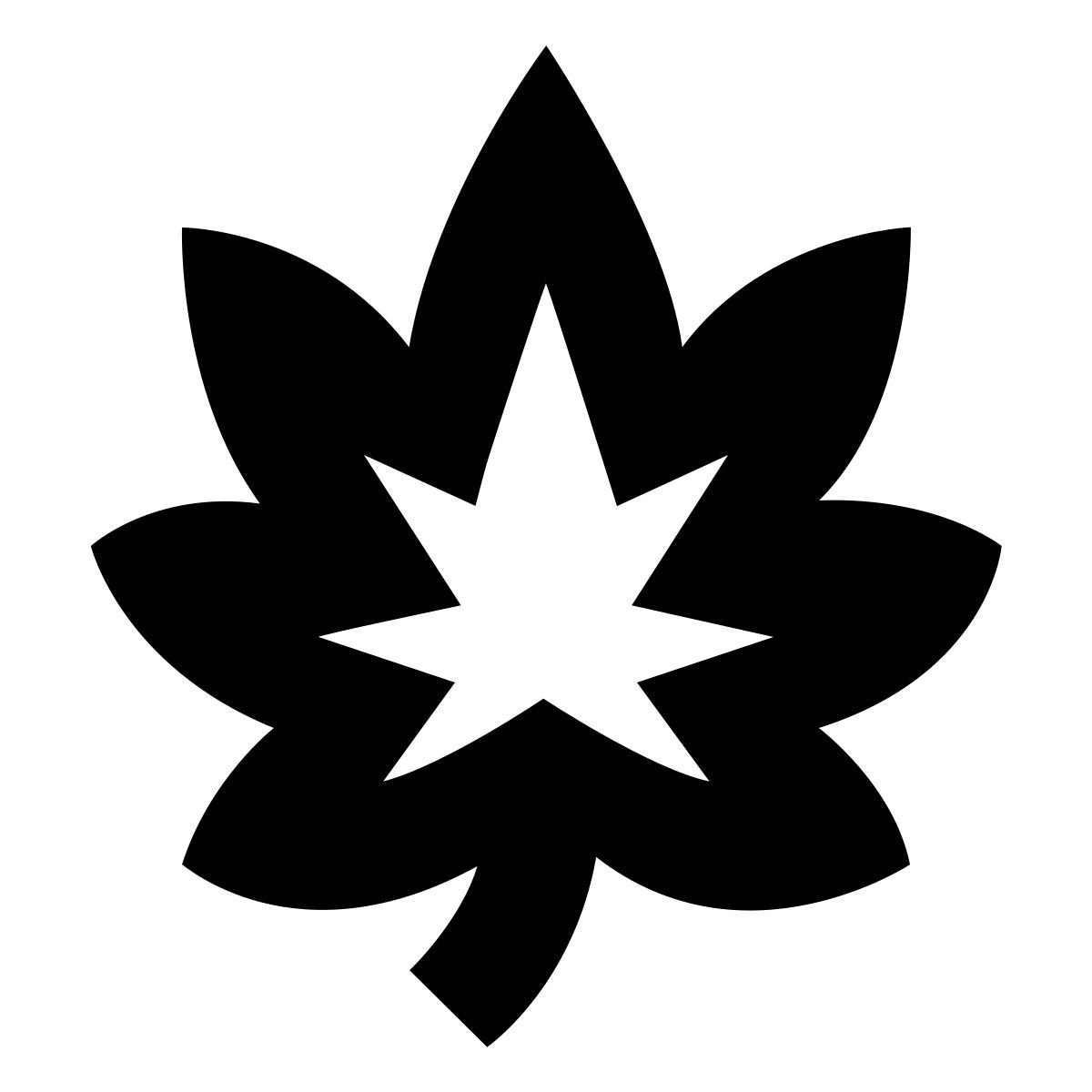 forma bold sharp style cannabis icon