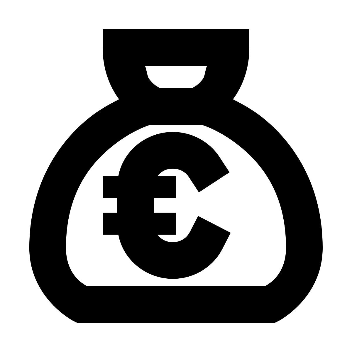 forma bold sharp style geldbeutel euro icon