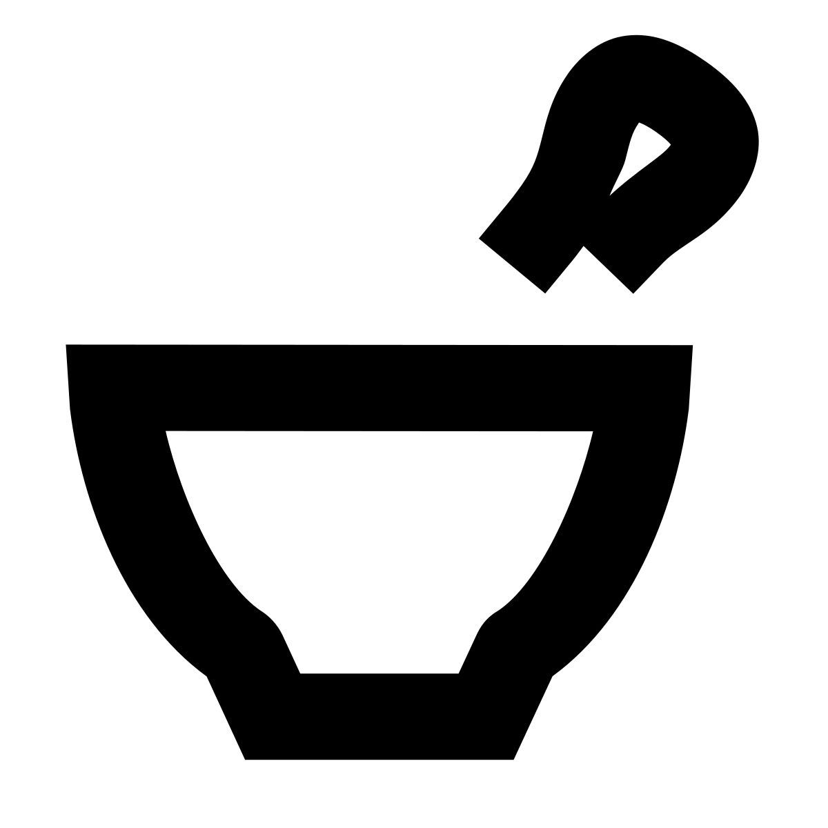 forma bold sharp style mortar and pestle icon