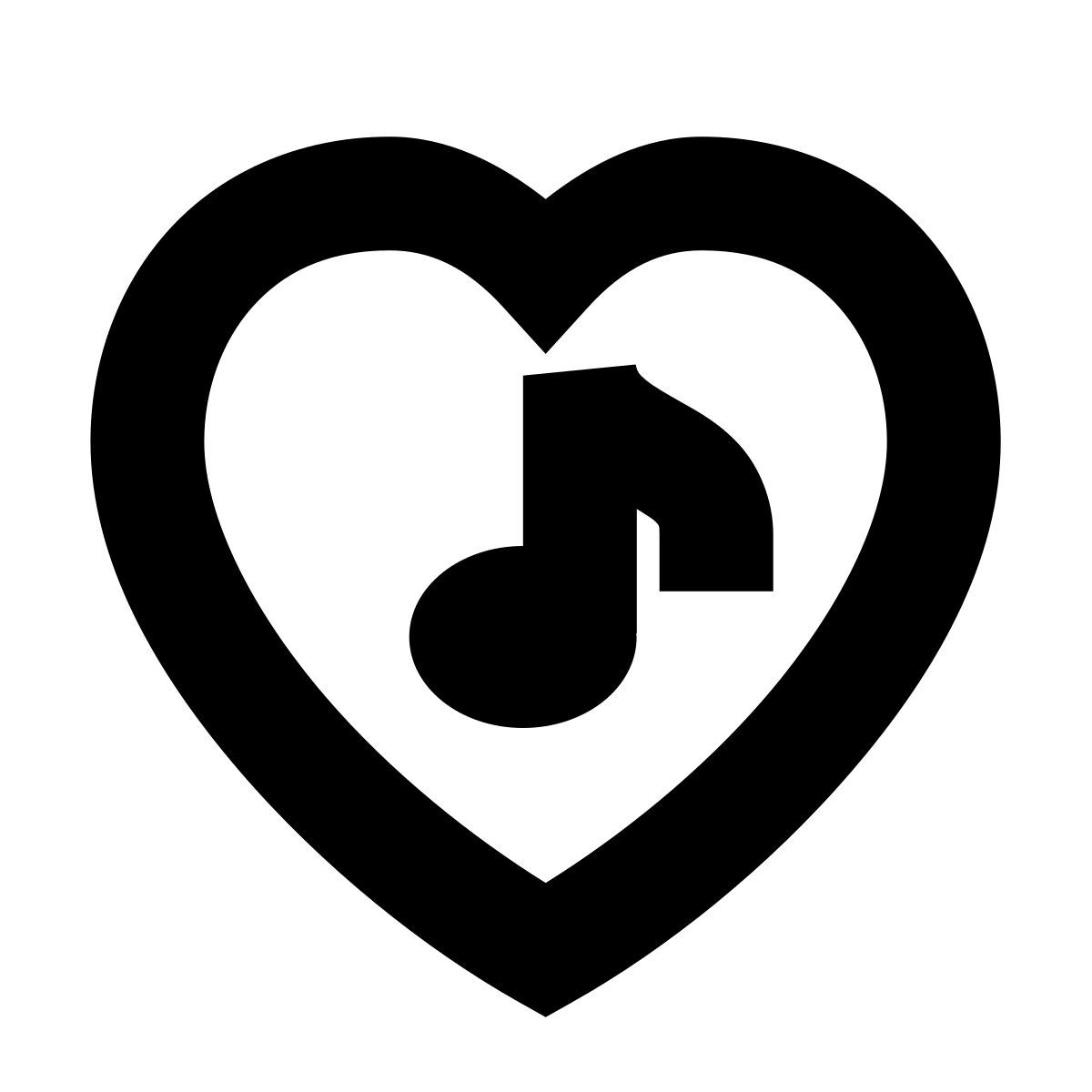 forma bold sharp style corazon musica icon