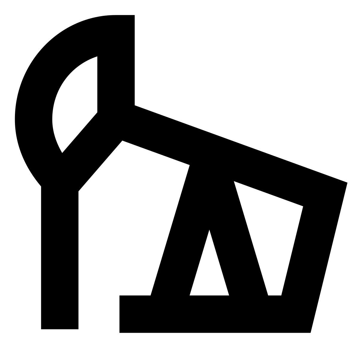 forma bold sharp style chevalet de pompage icon