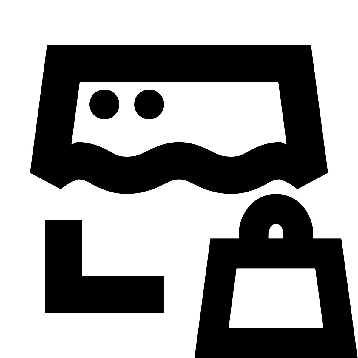 forma bold sharp style 网上商店购物袋 icon