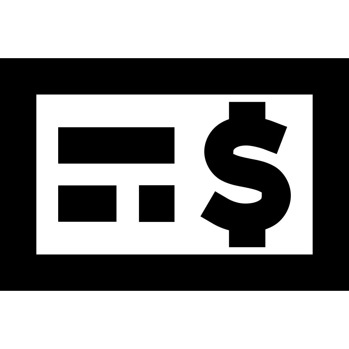 forma bold sharp style cheque de nómina icon