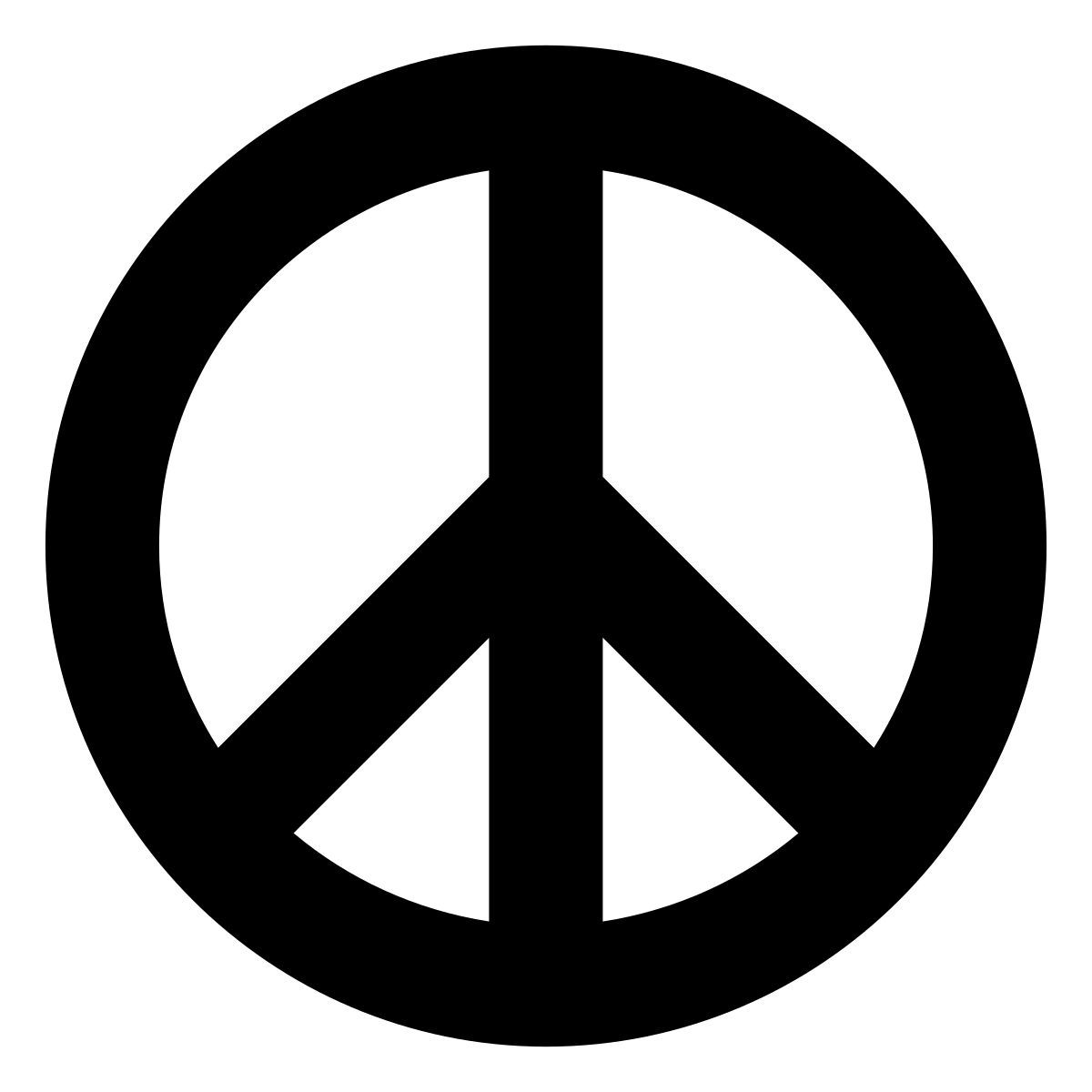 forma bold sharp style peace symbol icon
