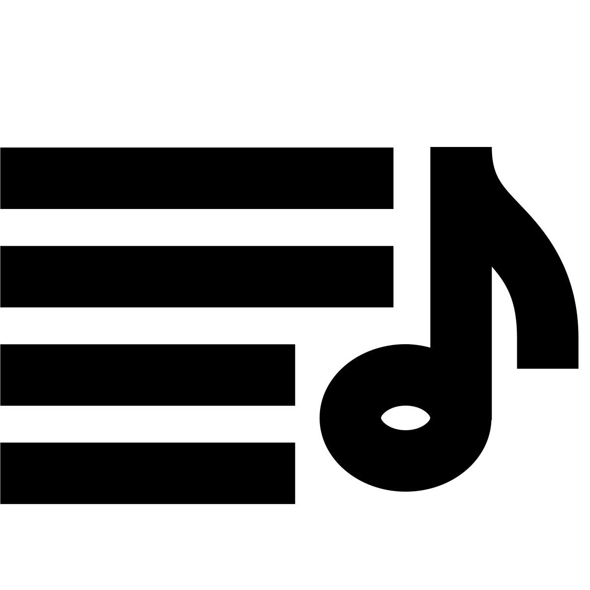 forma bold sharp style lista de reproducción icon