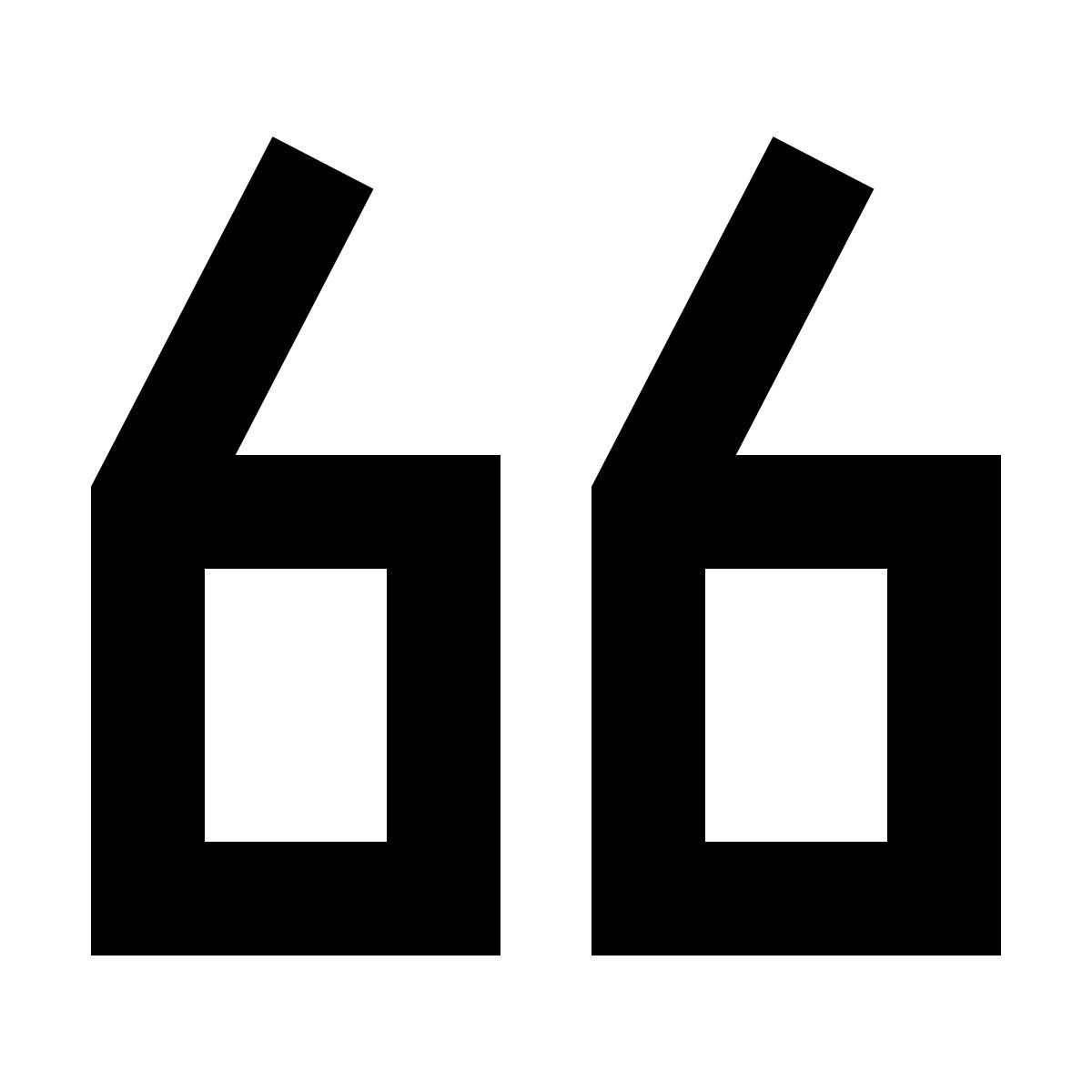 forma bold sharp style anführungszeichen unten (links) icon