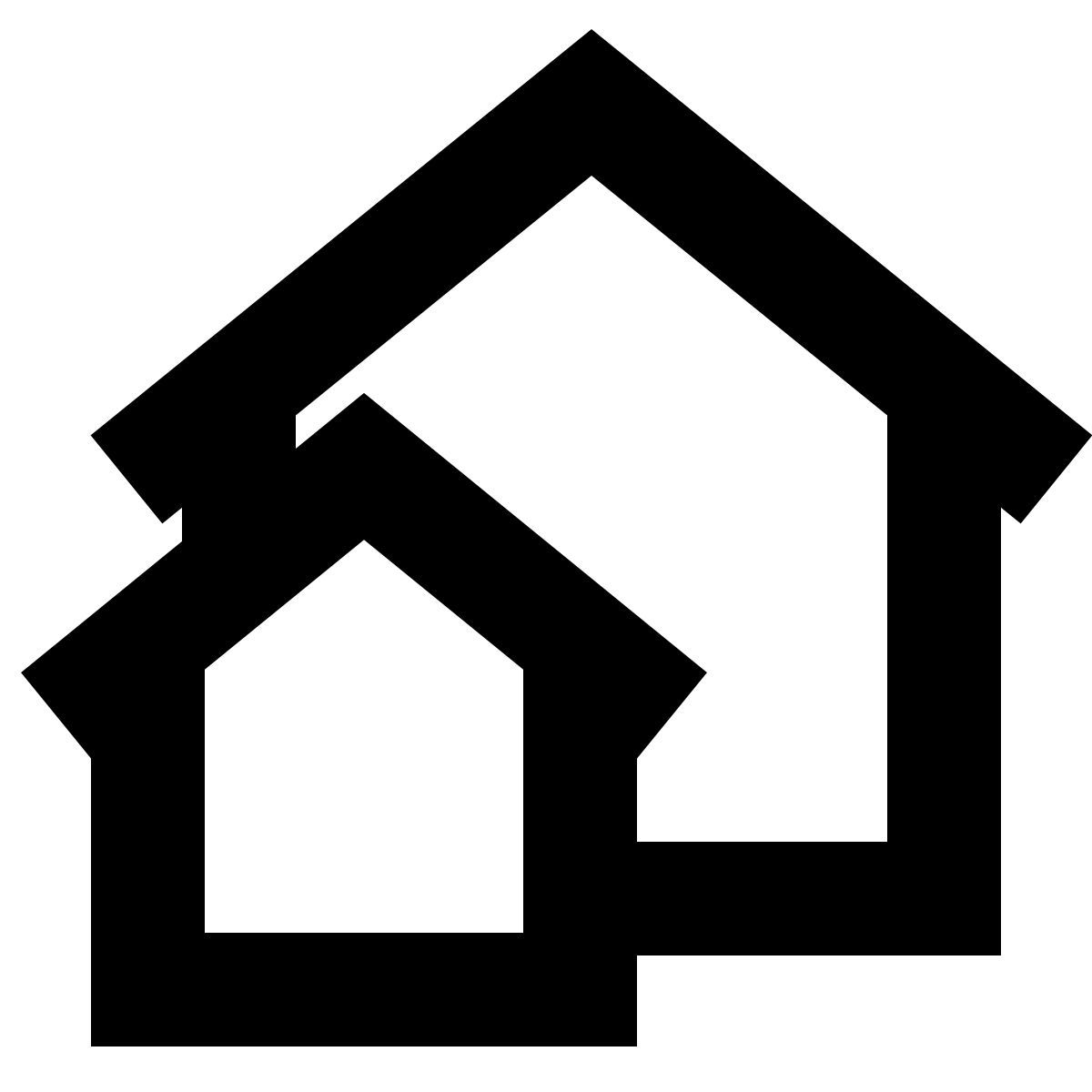 forma bold sharp style bienes raíces icon