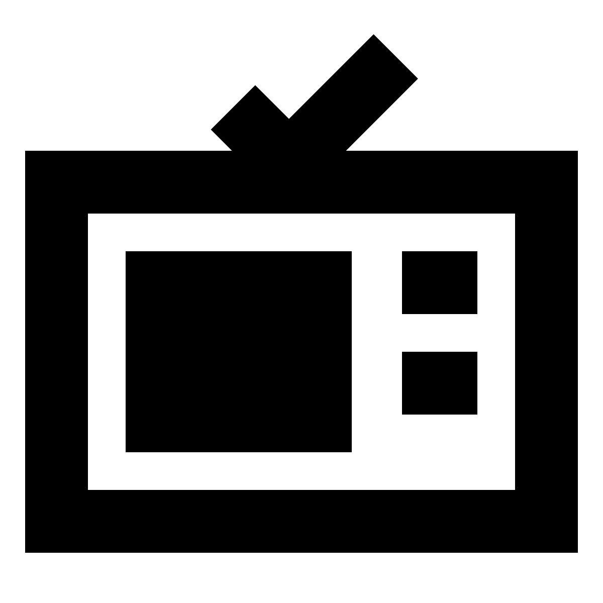 forma bold sharp style retro tv icon