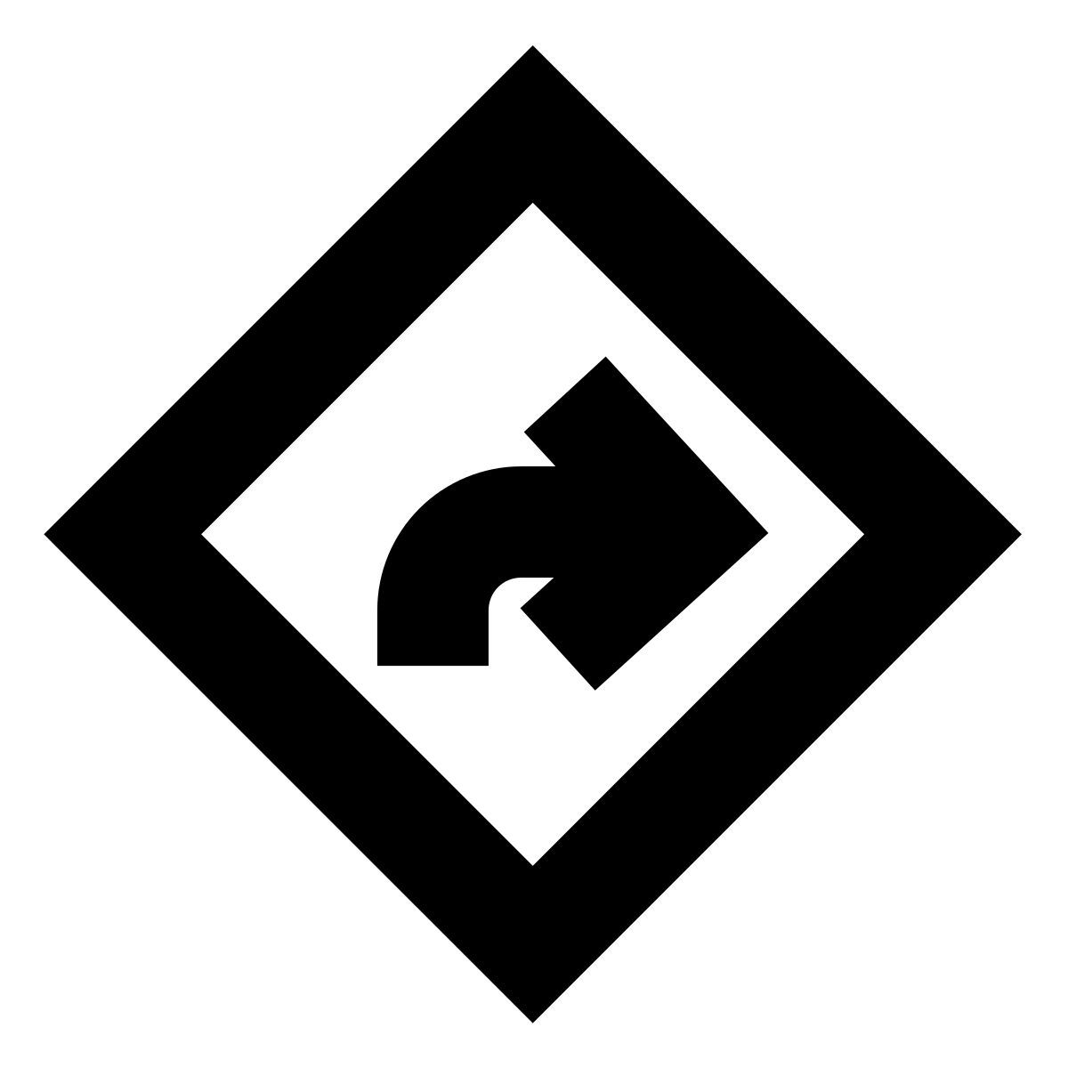 forma bold sharp style route icon