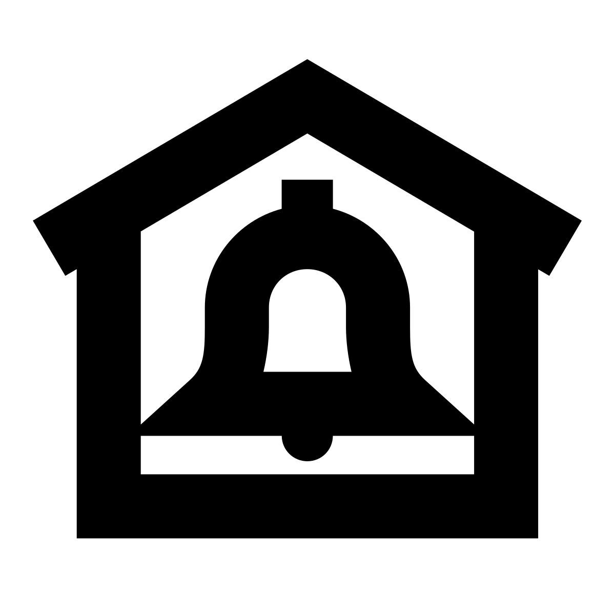 forma bold sharp style 경보 시스템에 의해 보안 icon