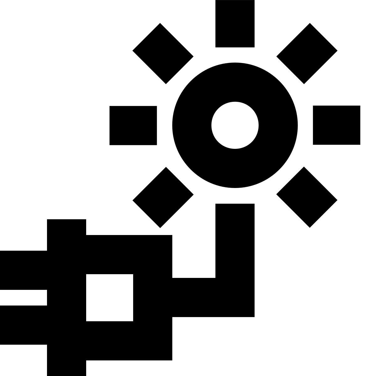 forma bold sharp style solar icon