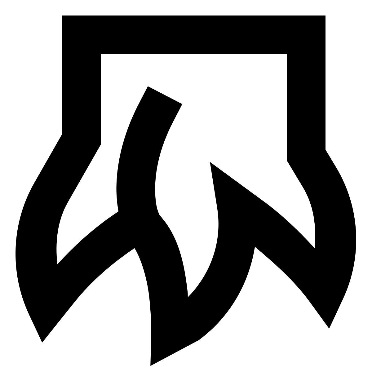 forma bold sharp style ceppo con radici icon