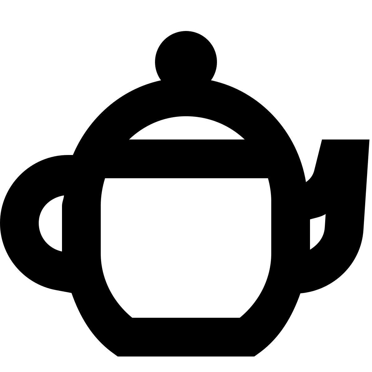 forma bold sharp style teapot icon