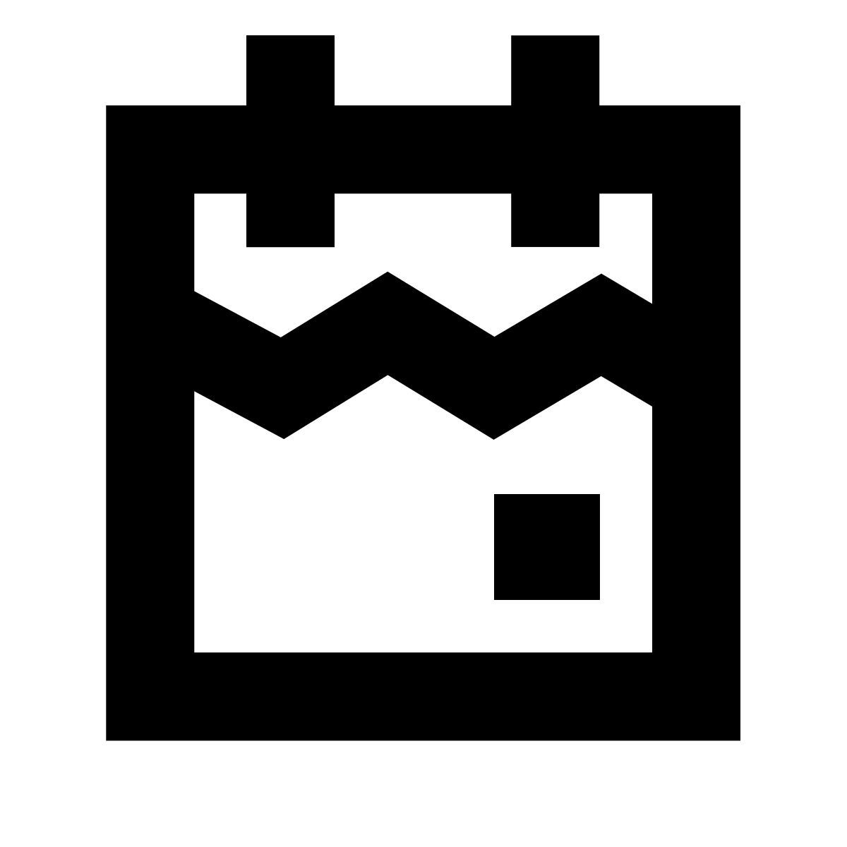 forma bold sharp style calendario de rasgar las hojas icon