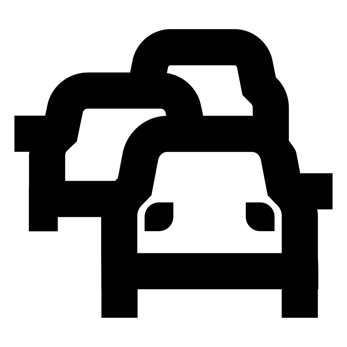 forma bold sharp style traffic jam icon