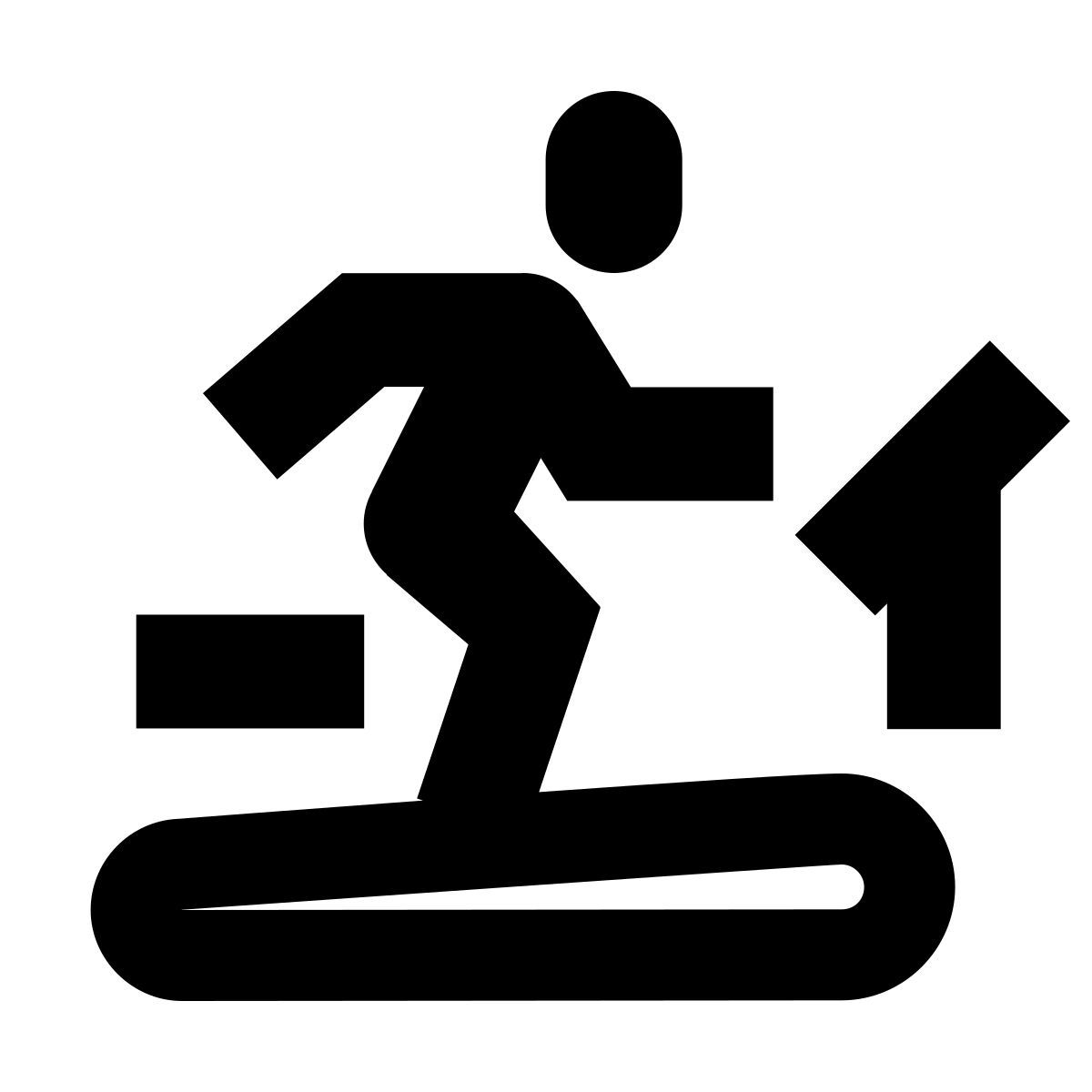 forma bold sharp style cinta de correr icon