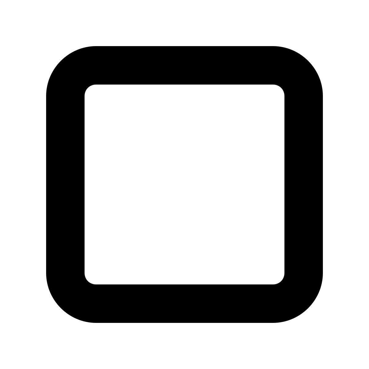 forma bold sharp style caixa de seleção desmarcada icon