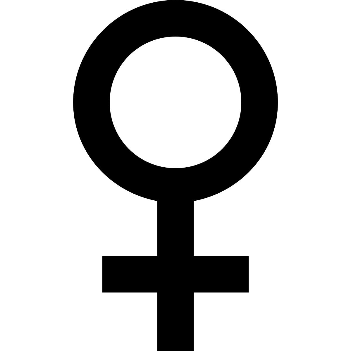 forma bold sharp style símbolo de venus icon