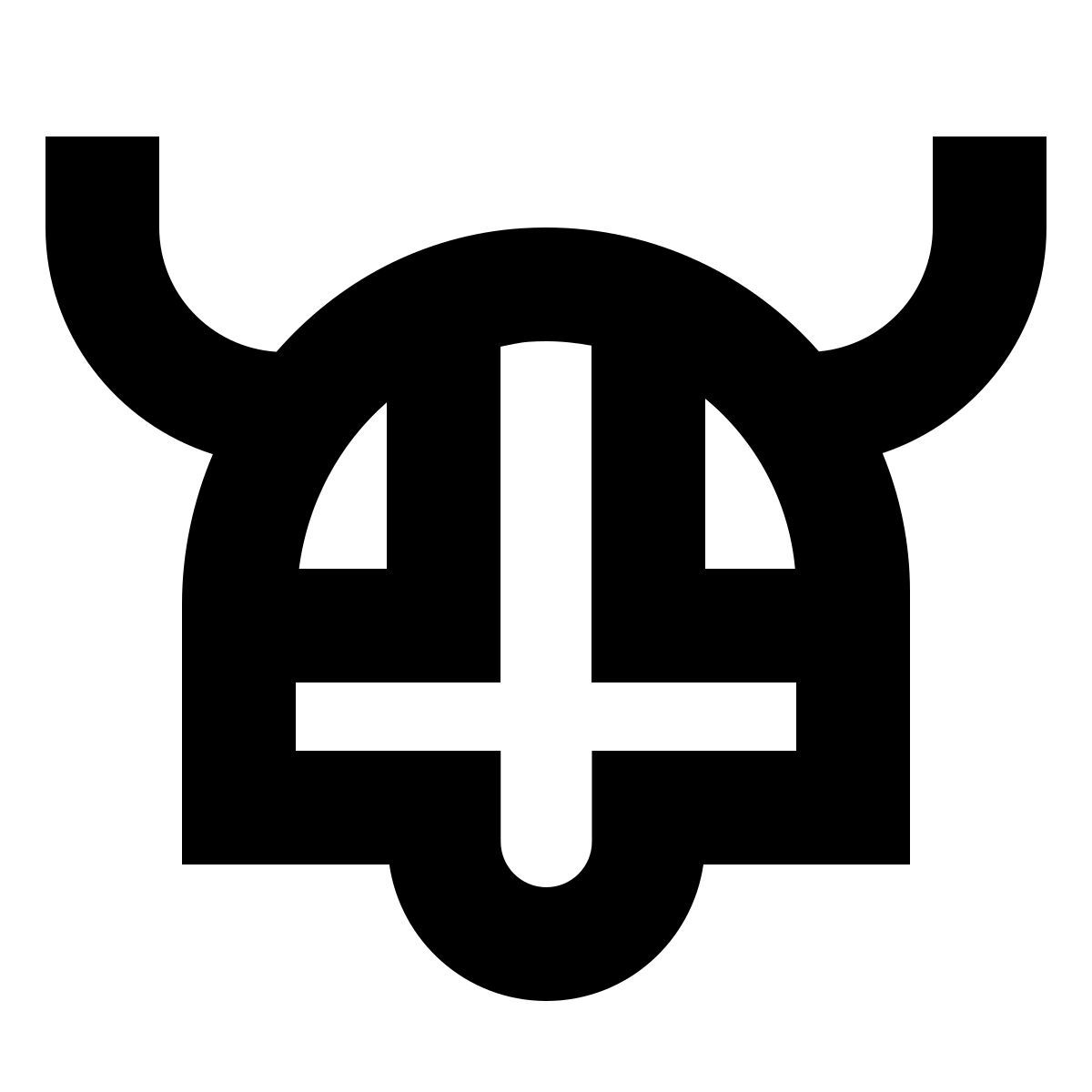 forma bold sharp style casco de vikingo icon