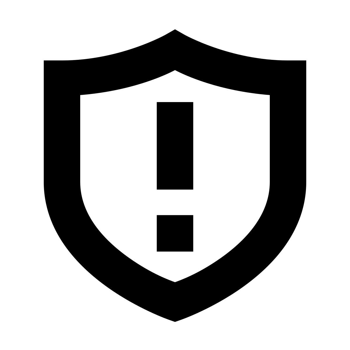 forma bold sharp style escudo de advertencia icon