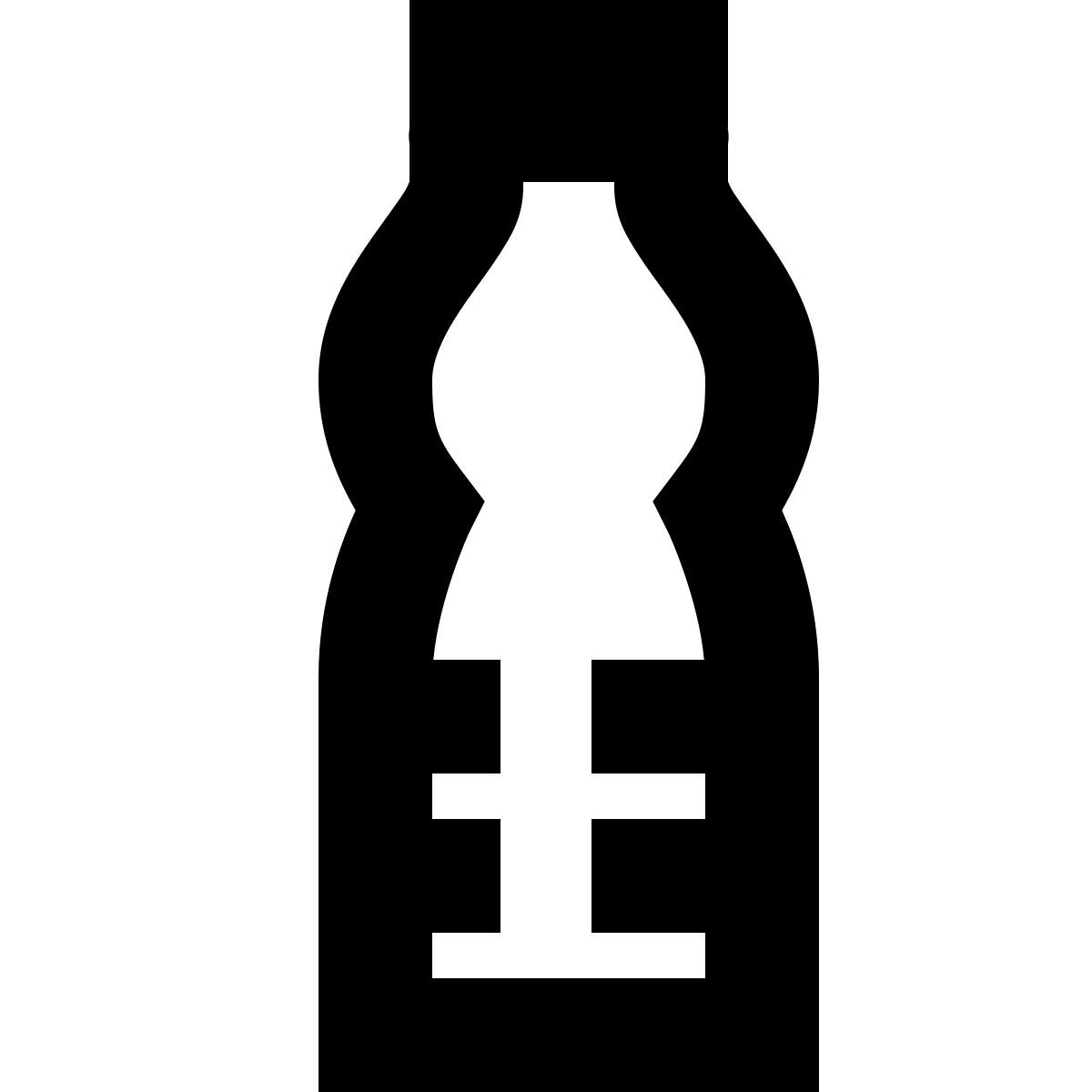 forma bold sharp style bouteille d'eau icon