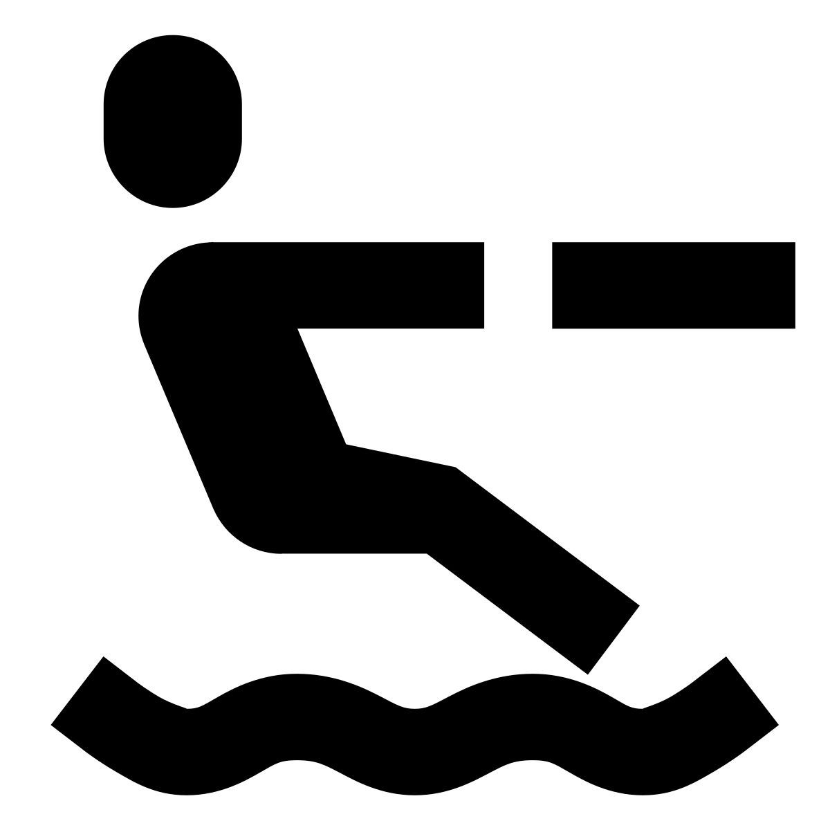 forma bold sharp style esquí acuático icon