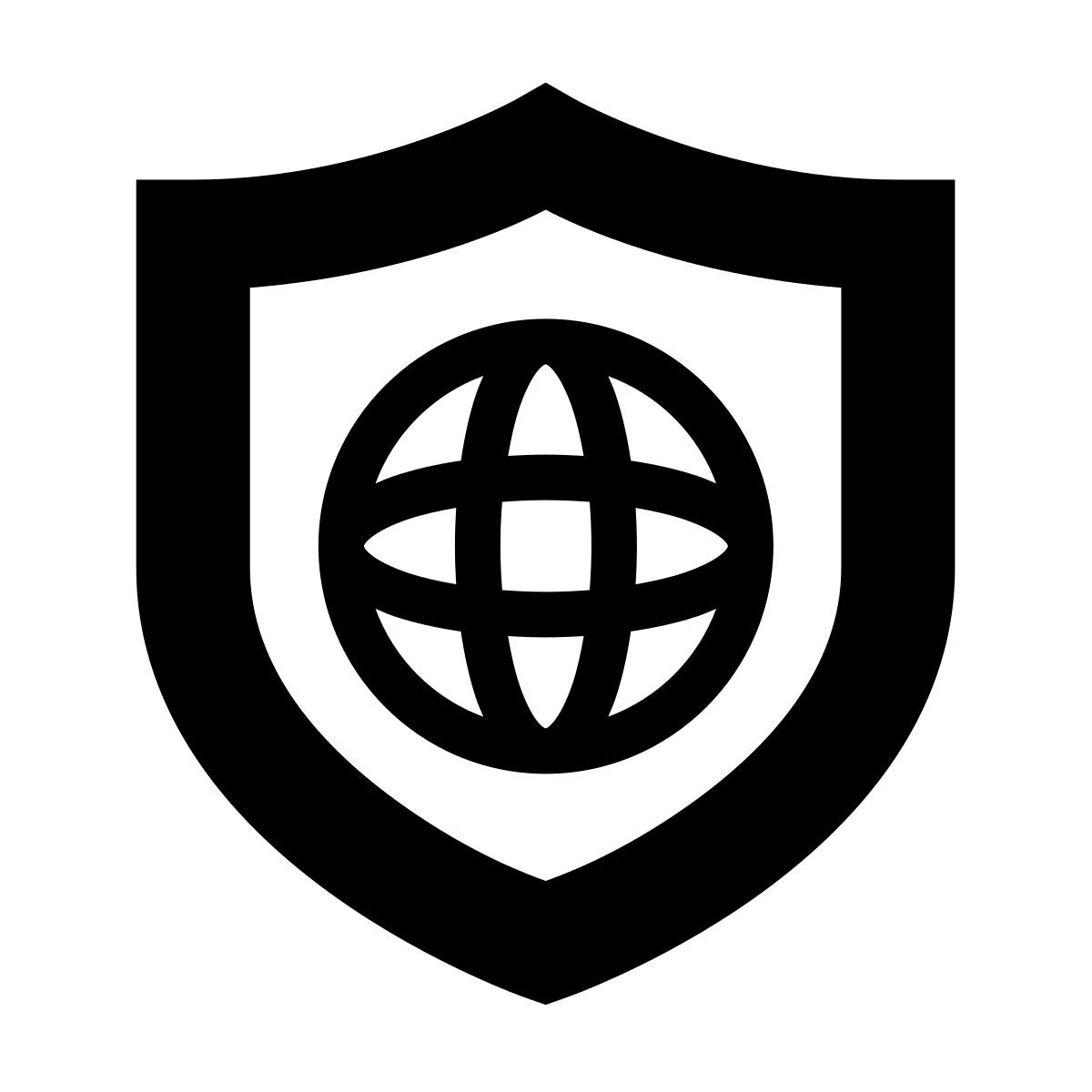 forma bold sharp style web shield icon