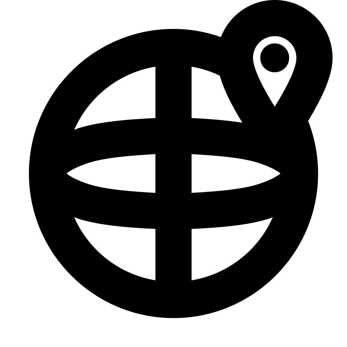 forma bold sharp style worldwide location icon