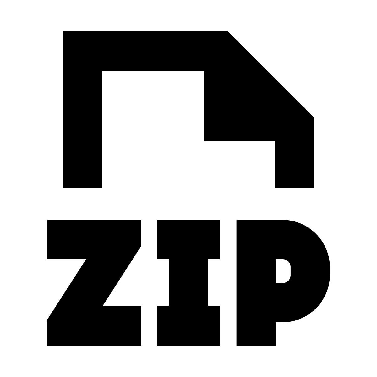 forma bold sharp style zip icon