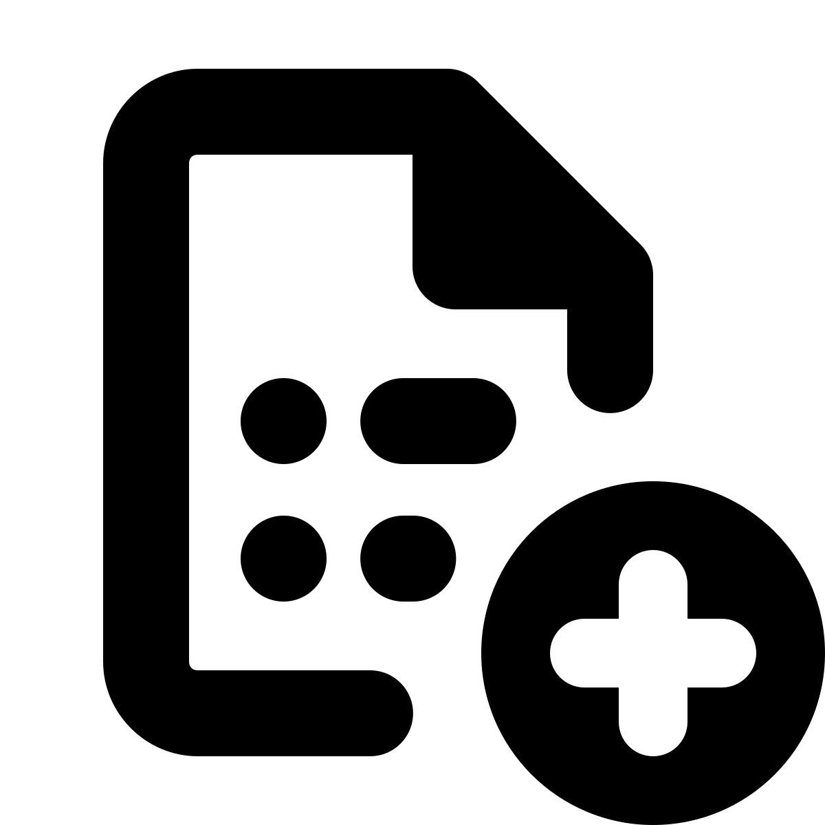 forma bold style add list icon