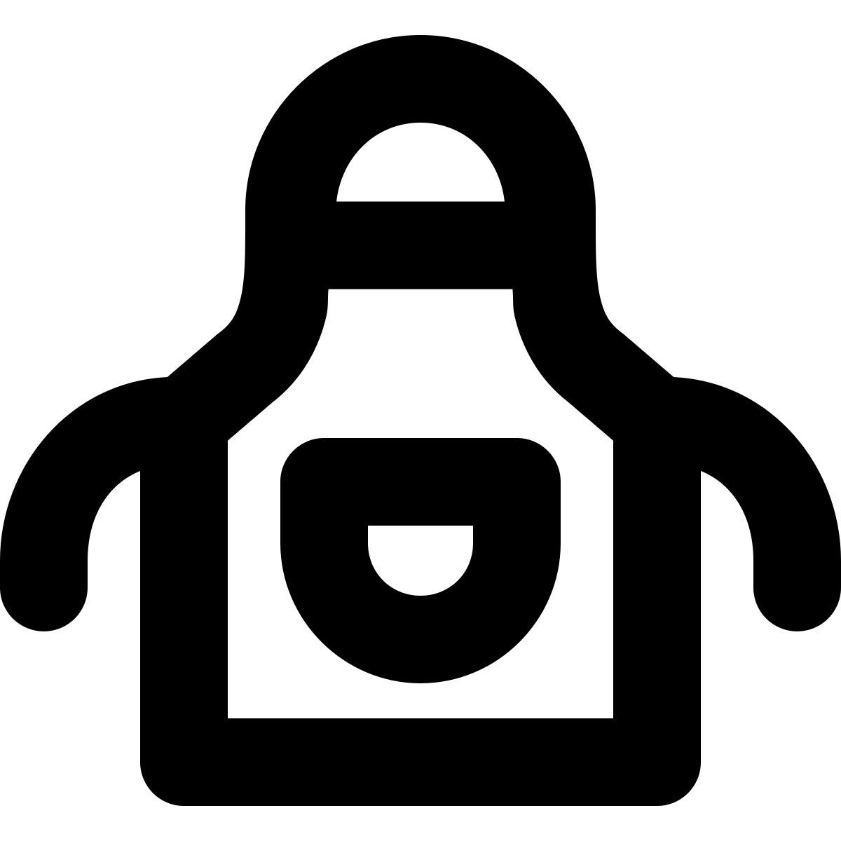 forma bold style grembiule icon