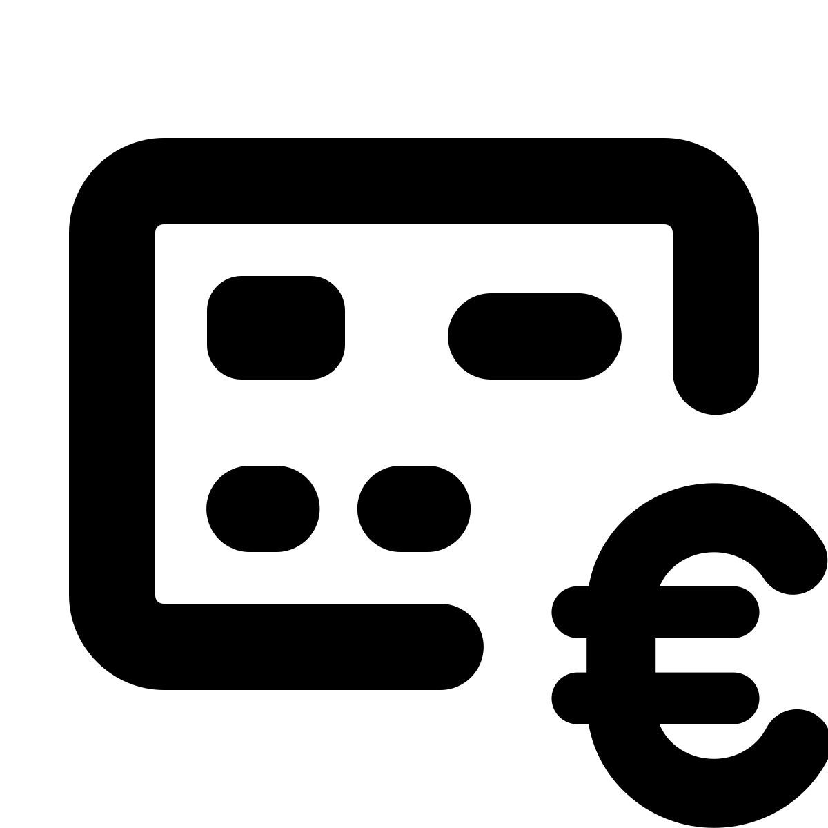 forma bold style 银行卡欧元 icon