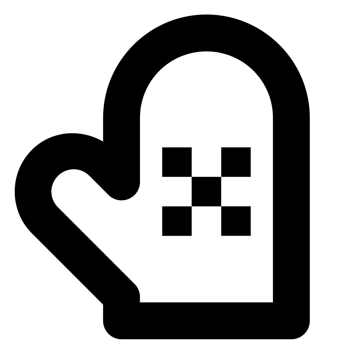 forma bold style moufle de noël icon