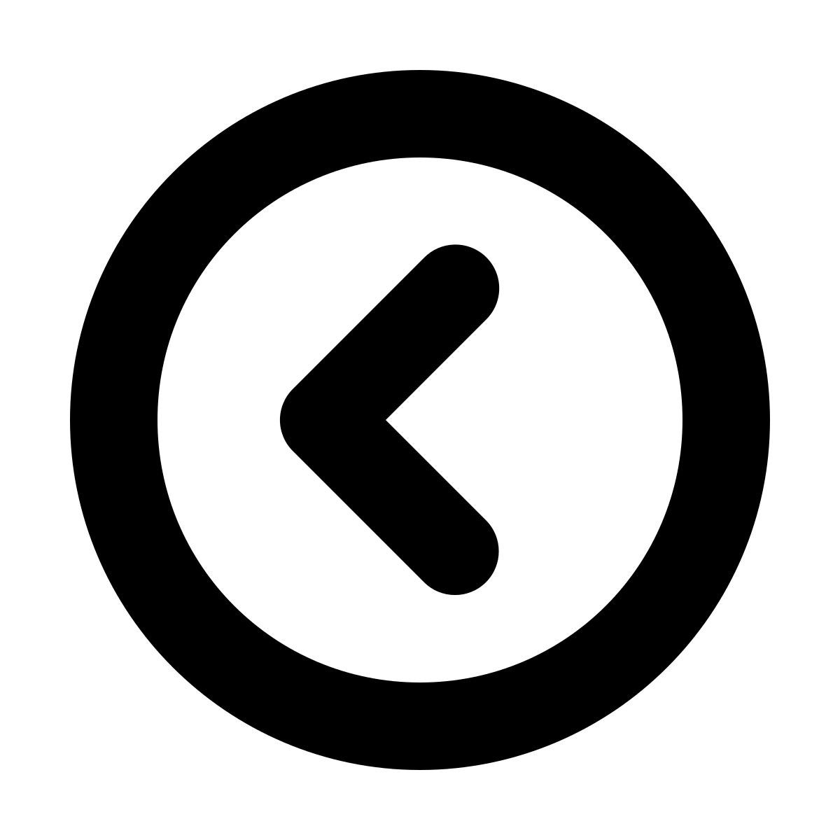 forma bold style chevron izquierda en círculo icon