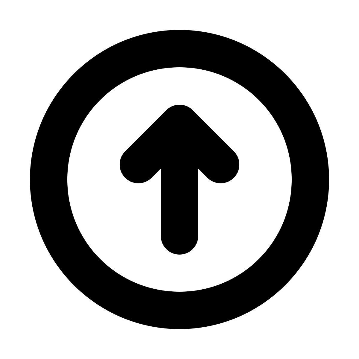 forma bold style arriba en círculo 2 icon