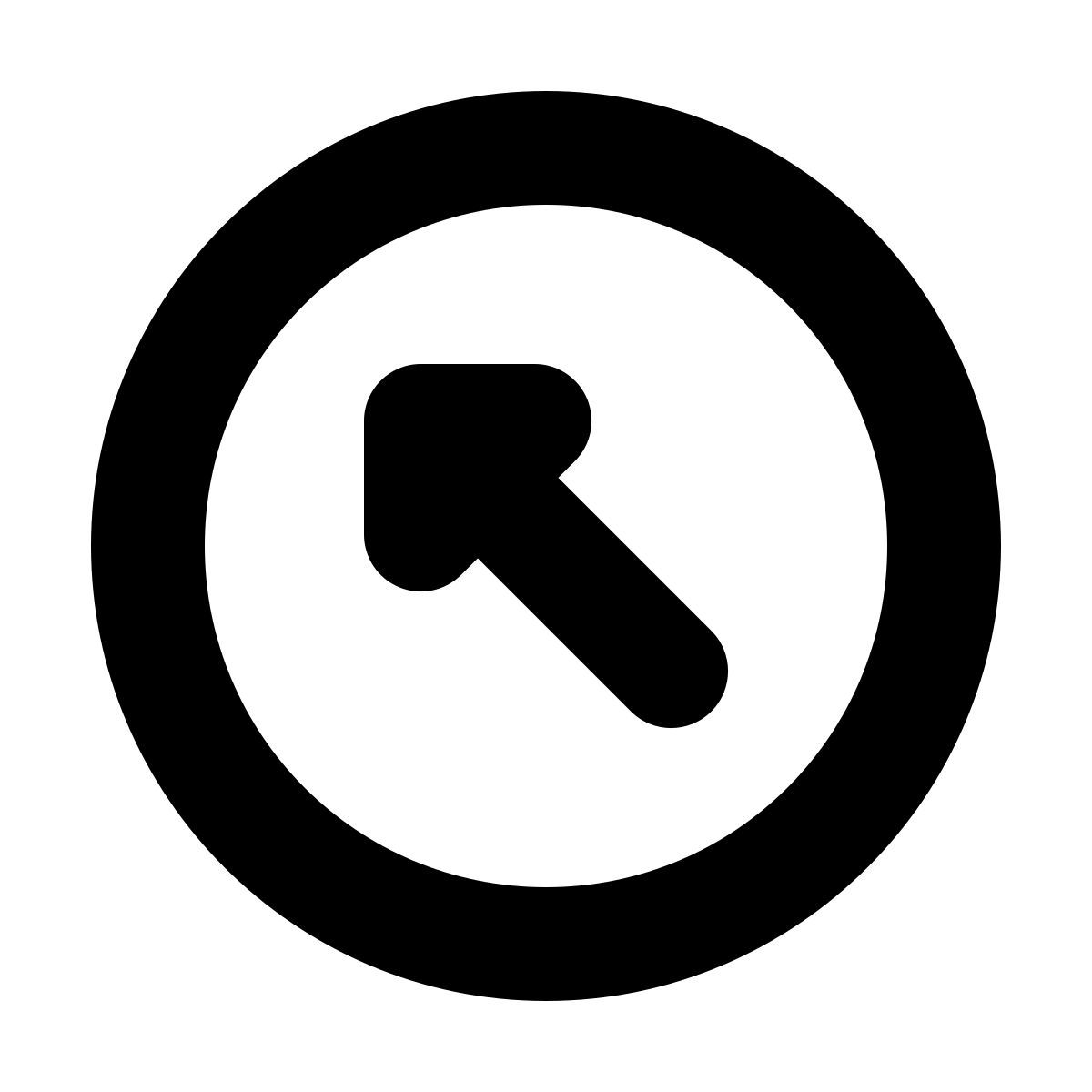 forma bold style circled up left icon