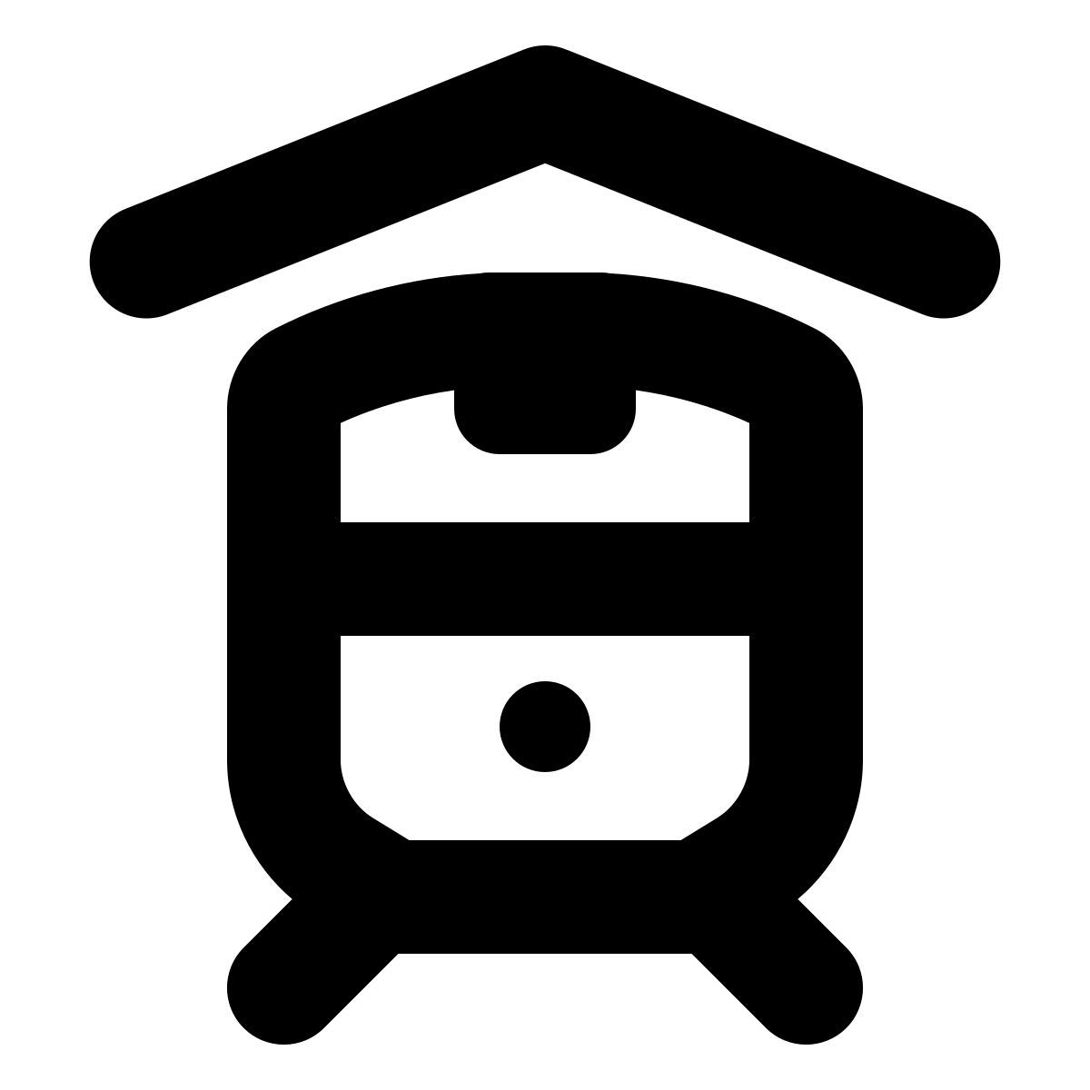 forma bold style estación de ferrocarril de la ciudad icon